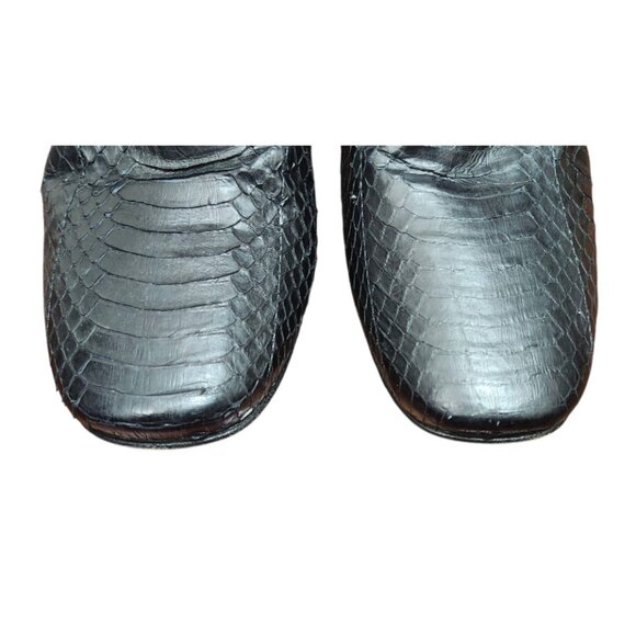 Gianni Barbato archive rare Python Leather black ankle boots shoes Size: EU 39.5 - Picture 3 of 12